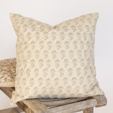 Load image into Gallery viewer, Faded Flora Pillow in Pewter
