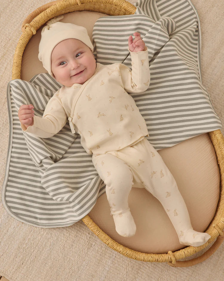 Wrap Top + Footed Pant Set || Bunnies