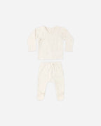 Wrap Top + Footed Pant Set || Bunnies