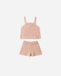 Pointelle Knit Tank + Short Set | Melon