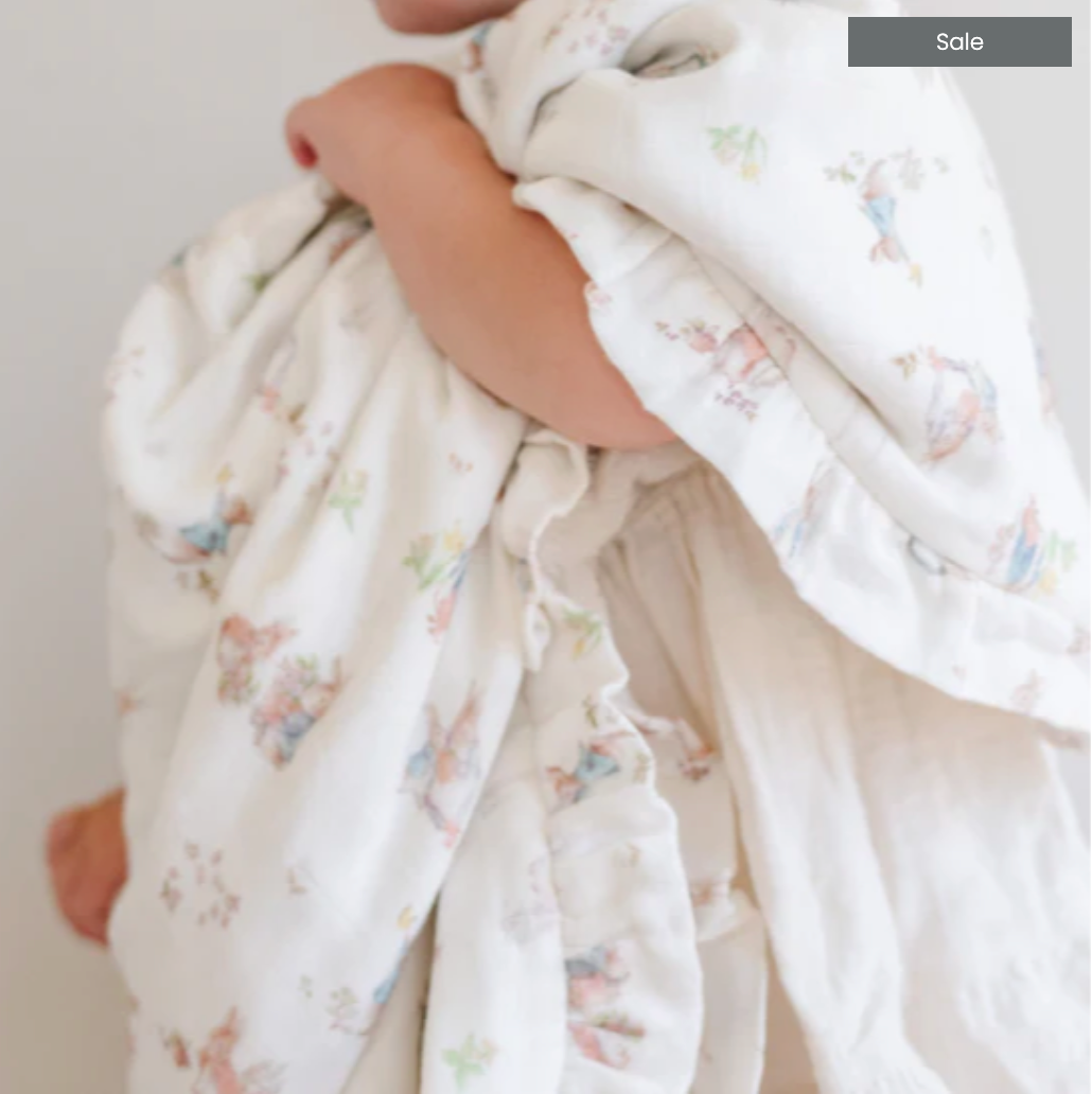 Peter Rabbit Bamboo Receiving Blanket 30x40
