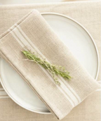 White Belgian Linen Napkin