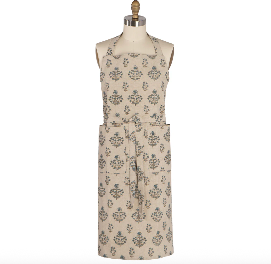 Salvia Block Print Apron