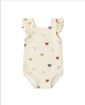 Scoop Back One-Piece Swimsuit Confetti Hearts