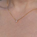 Solitaire Necklace | Round Brilliant 4mm 5A CZ