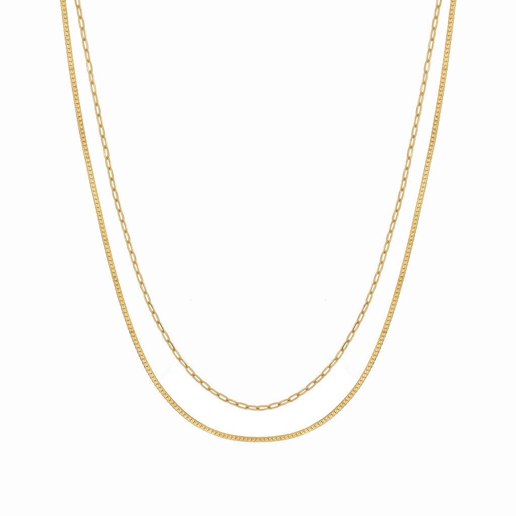 Double Layer Paperclip Necklace