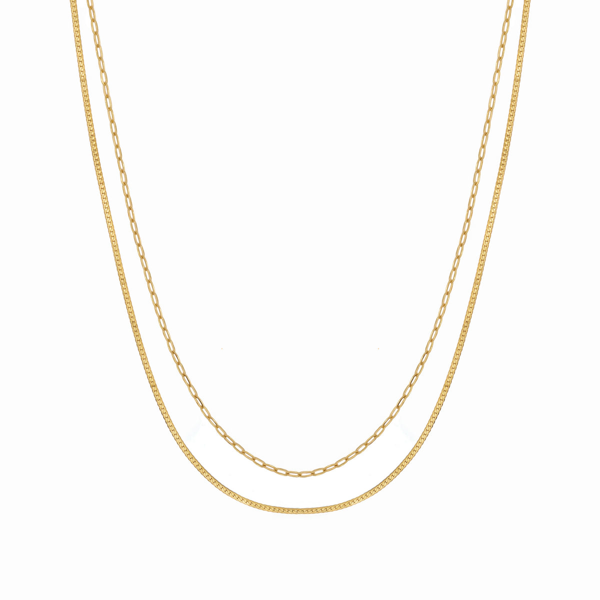 Double Layer Paperclip Necklace