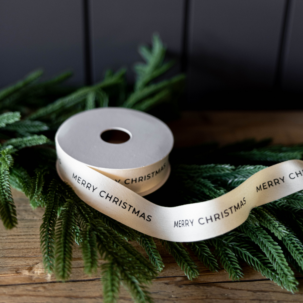 Merry Christmas Woven Ribbon
