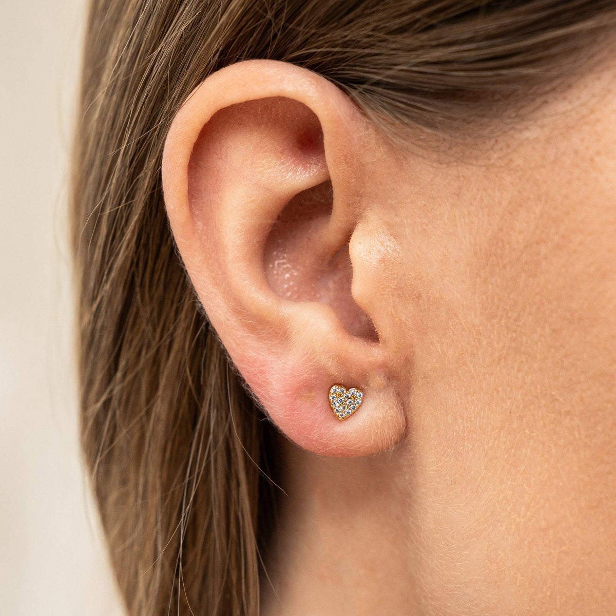 Dainty Tennis Heart Studs