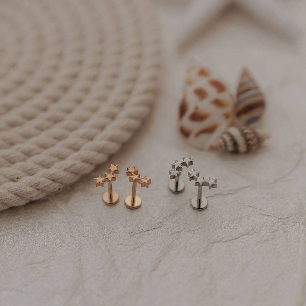 Constellation Flat Back Studs: Silver