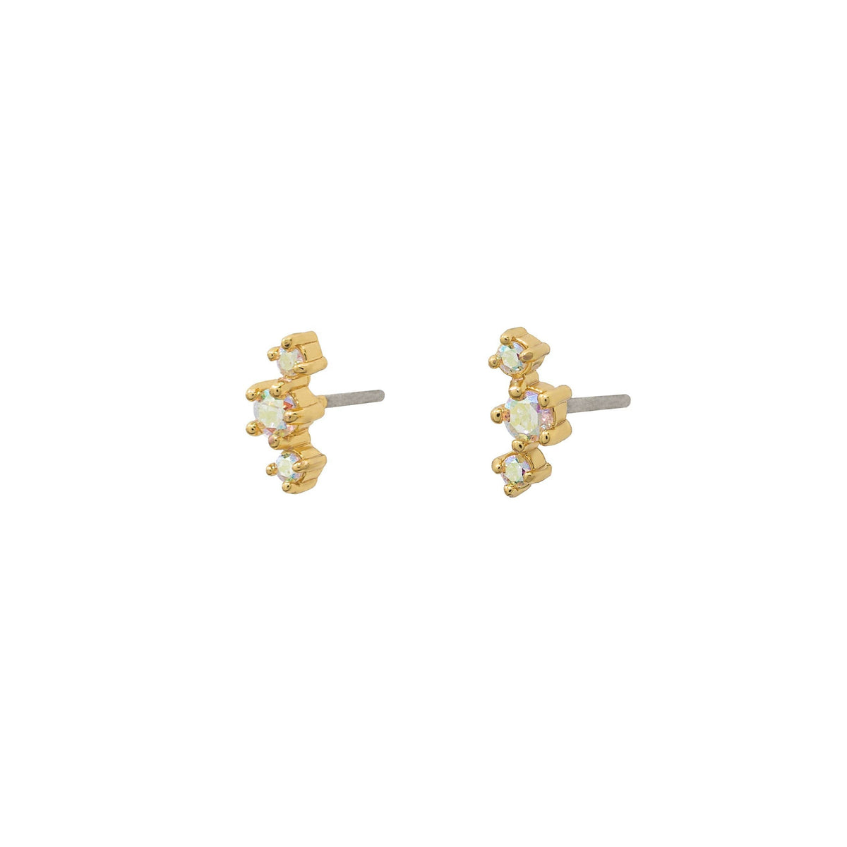 Gold Crystal Studs