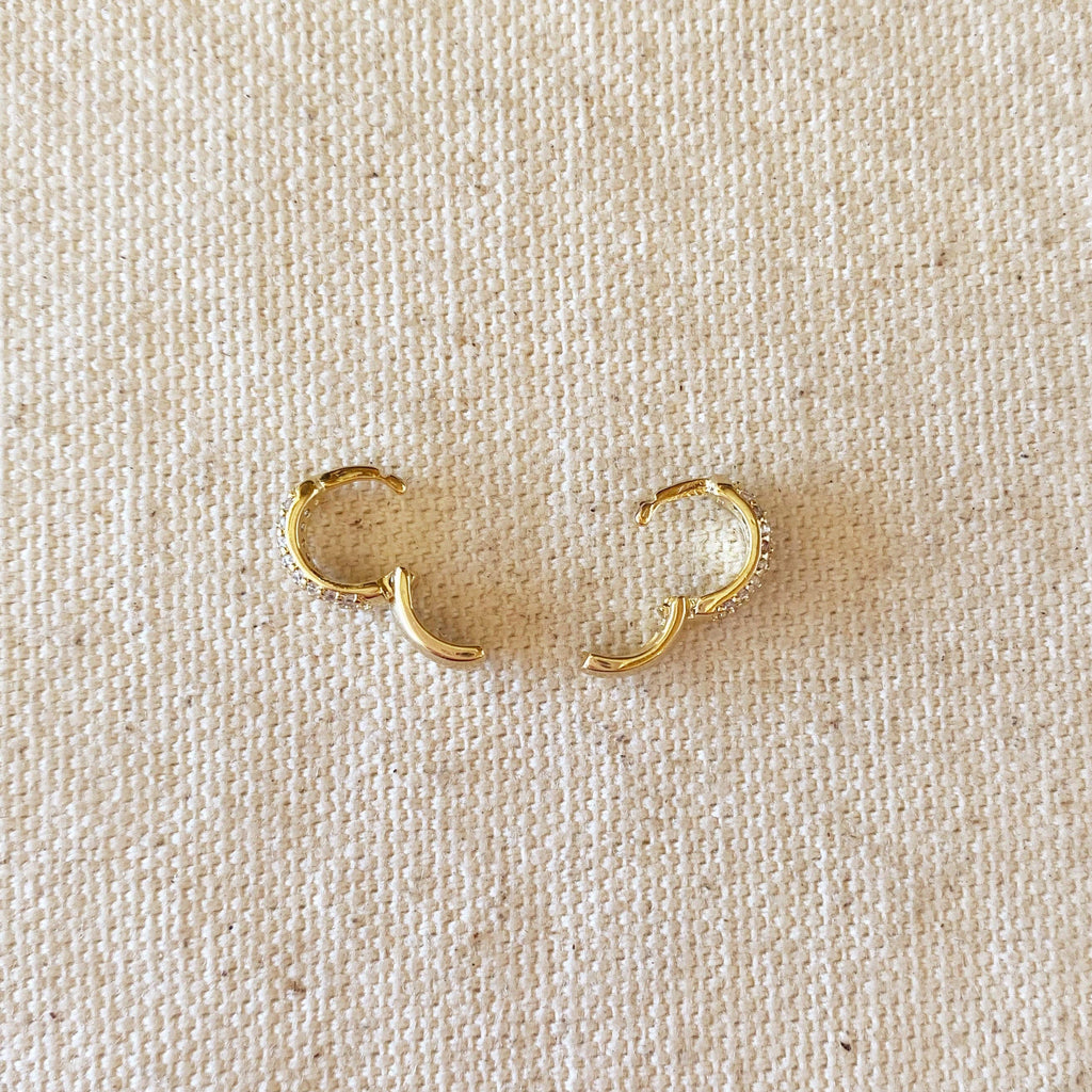 CZ Clicker Hoop Earrings
