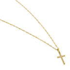 Tennis Cross Pendant Necklace