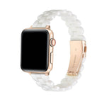 White Link Band for Apple Watch | Gold