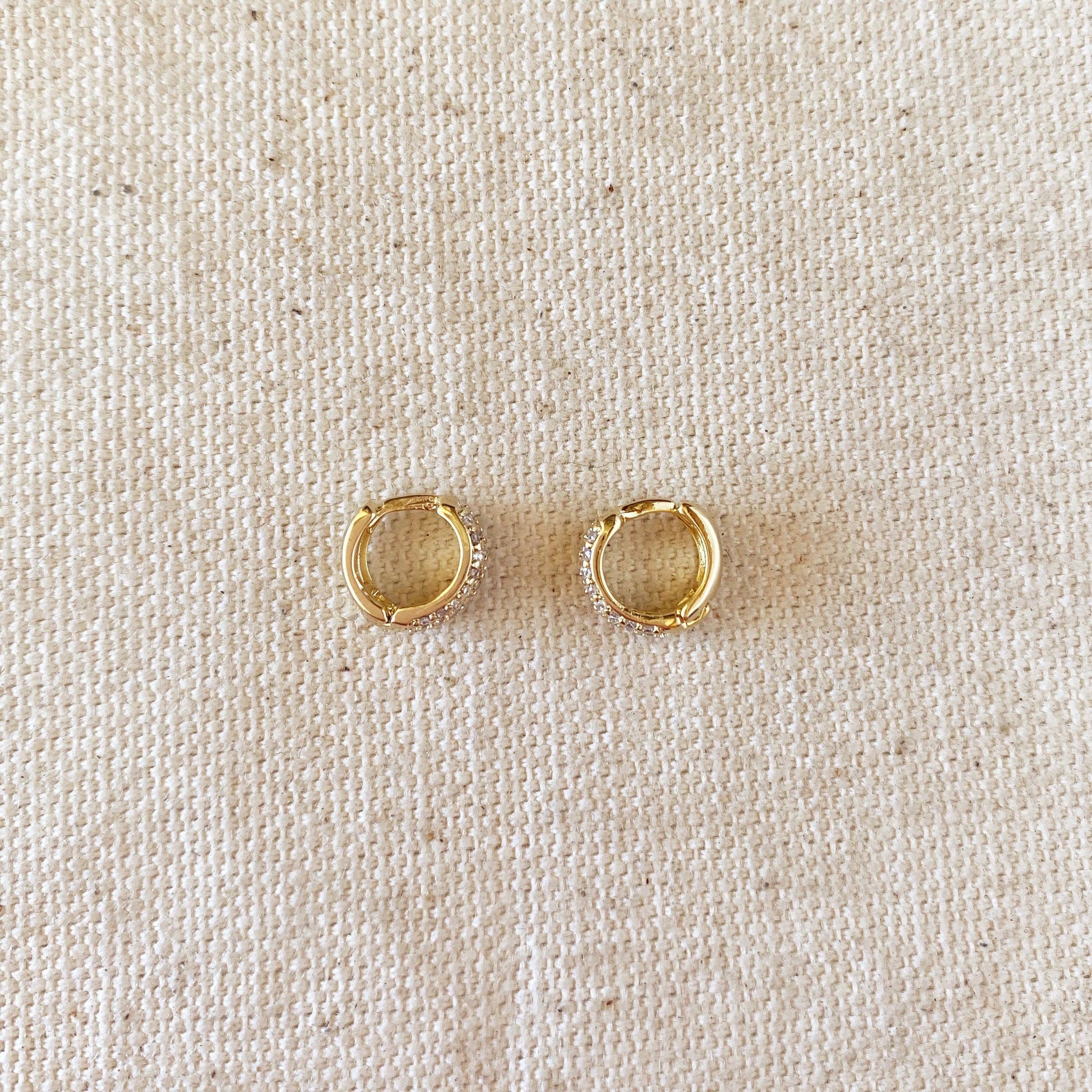 CZ Clicker Hoop Earrings