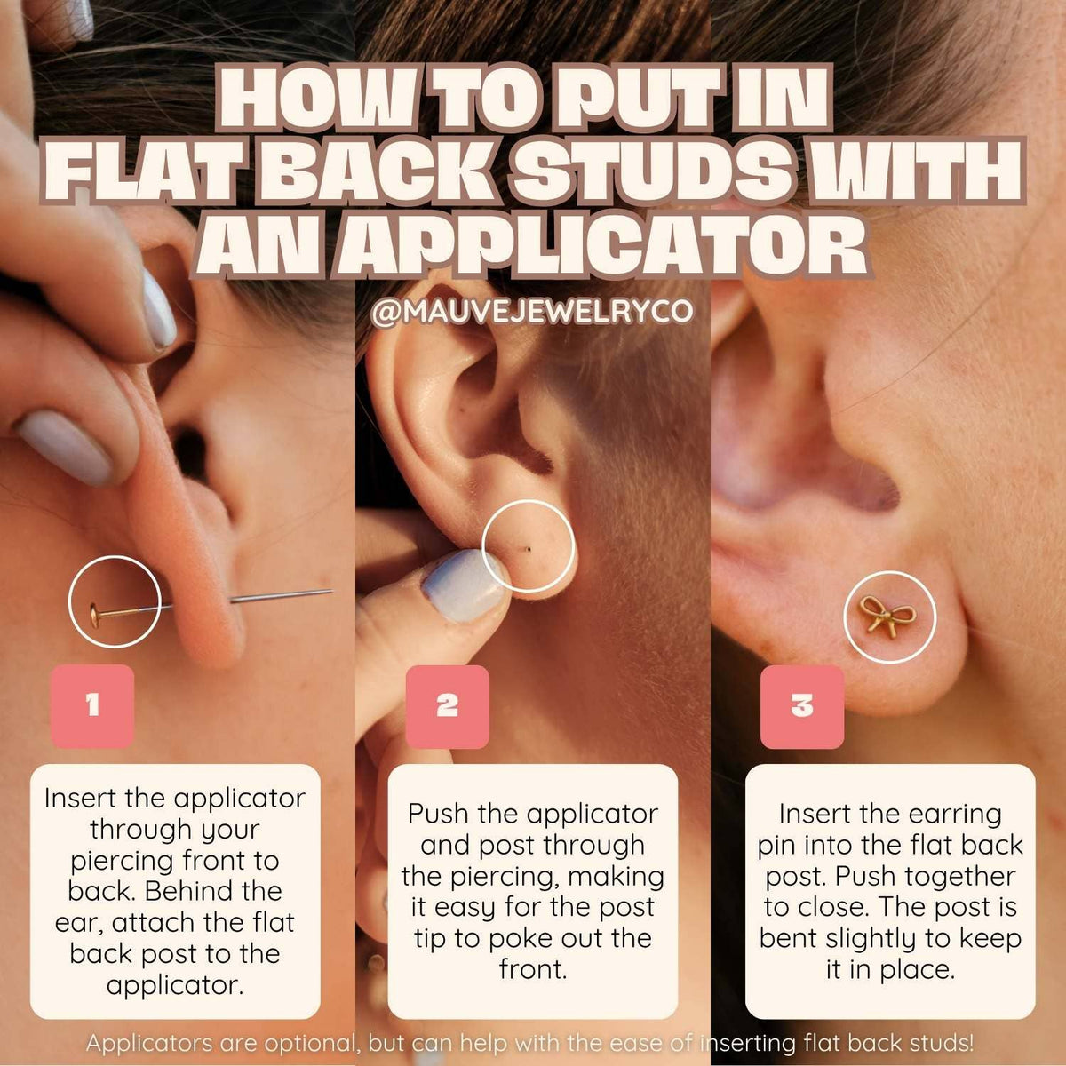 Constellation Flat Back Studs: Silver
