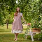 Linen Cross-Back Apron