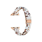 White Link Band for Apple Watch | Gold