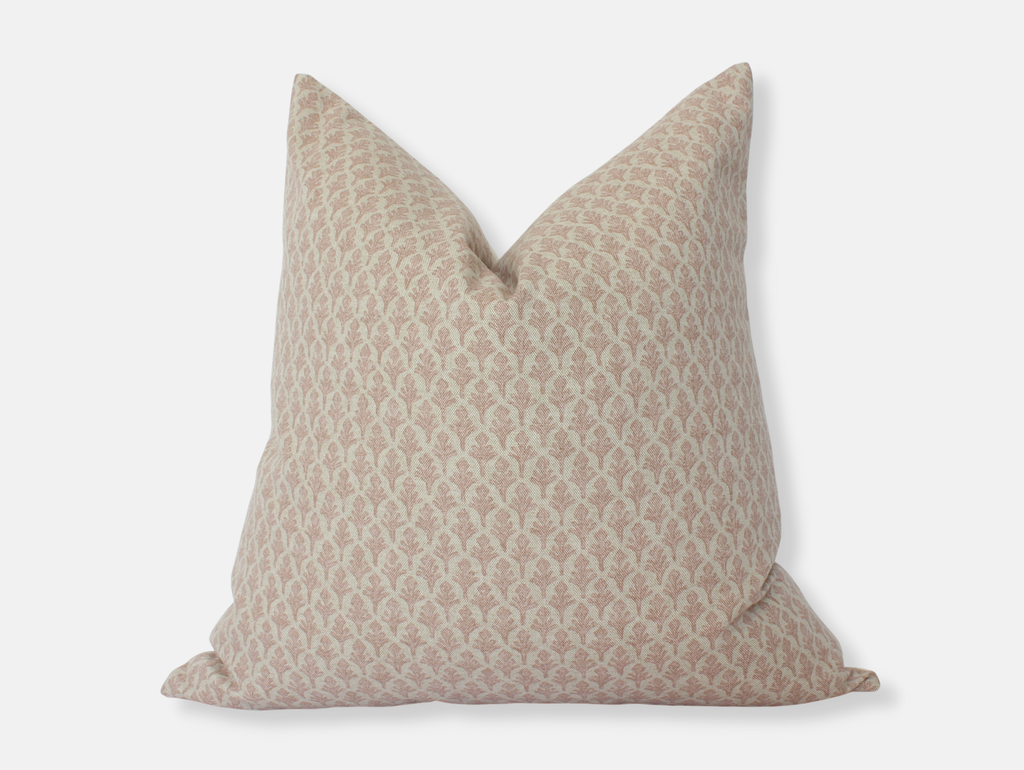 Neutral Floral Blush Lotus Pillow Cover
