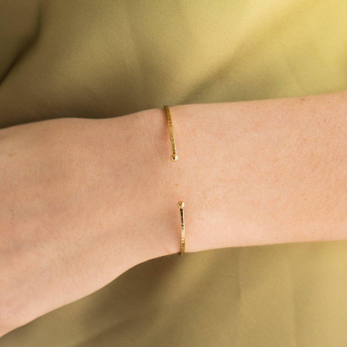 Thin Hammered Bangle
