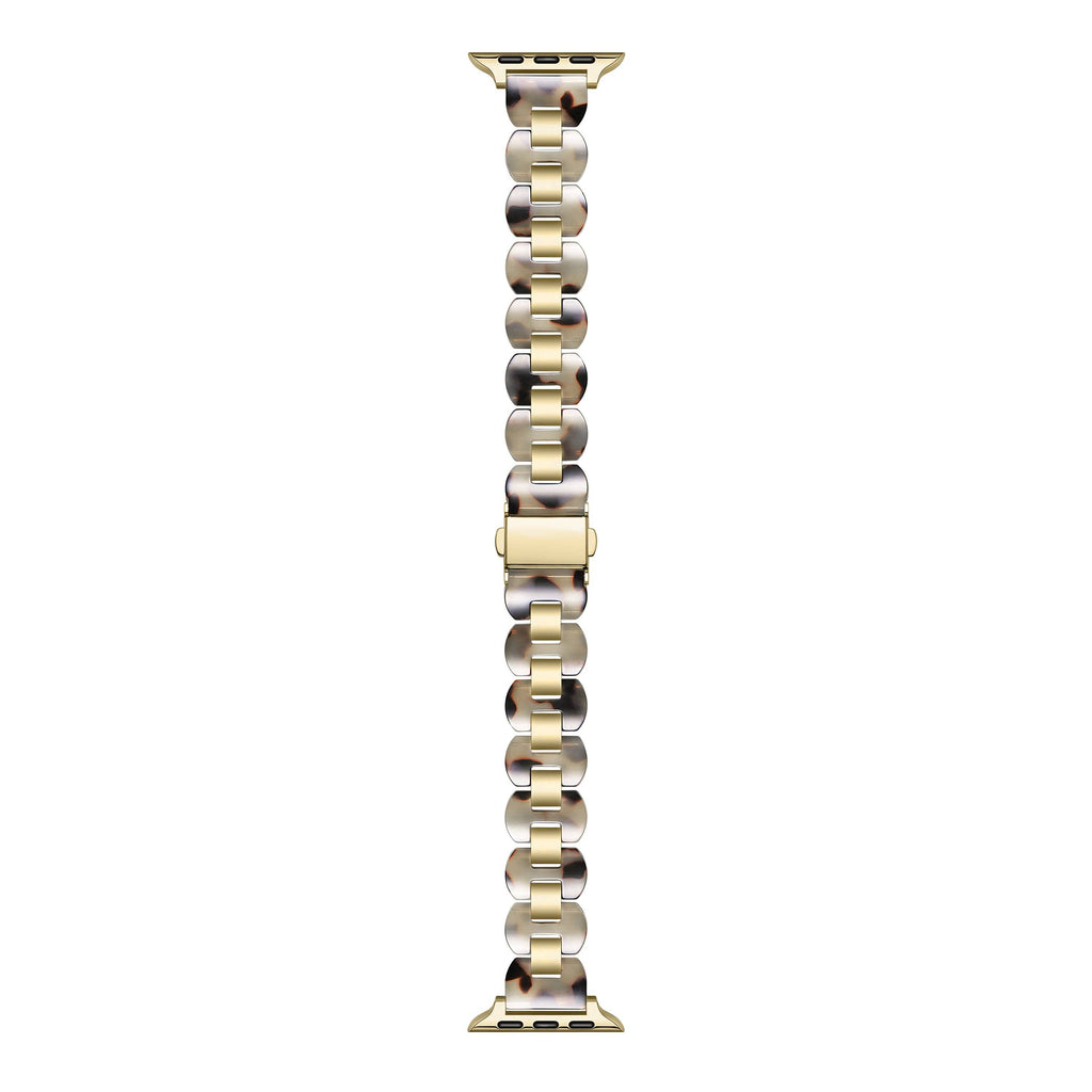 Gold and Tort Link Stainless Steel Band for Apple Watch