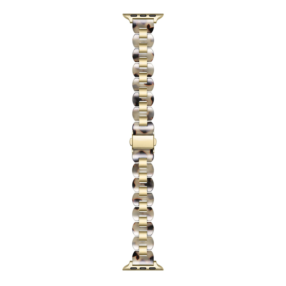 Gold and Tort Link Stainless Steel Band for Apple Watch