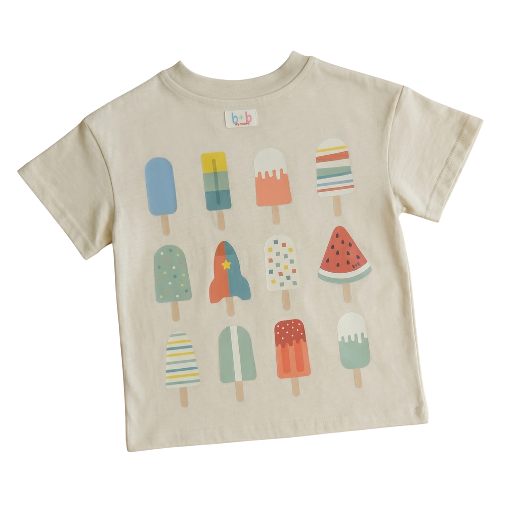 Organic Cotton Tee (Relaxed Fit) - Popsicles
