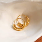 Mackenzie 18K Non-Tarnish U-Shape Hoop Earring