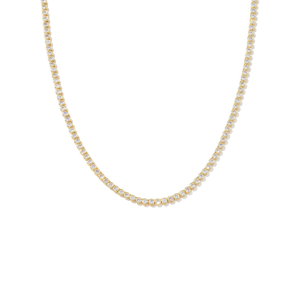 Round Brilliant Tennis Necklace