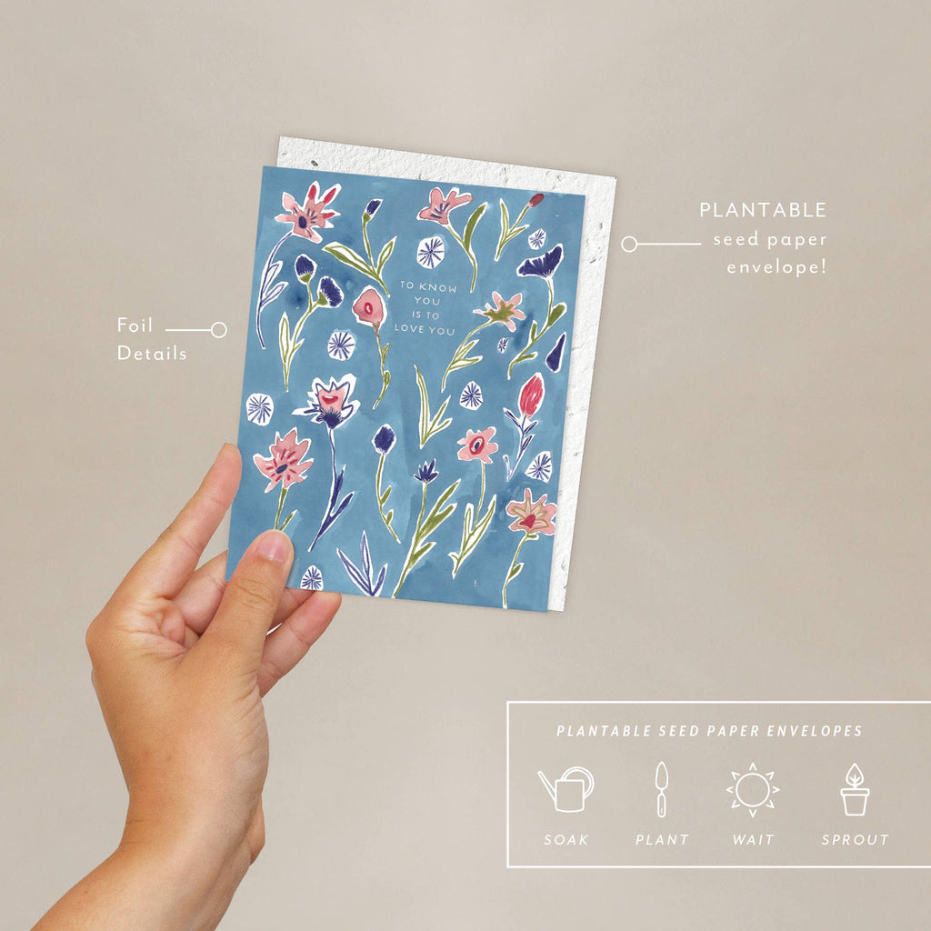 Ditzy Flowers - Love + Friendship Card