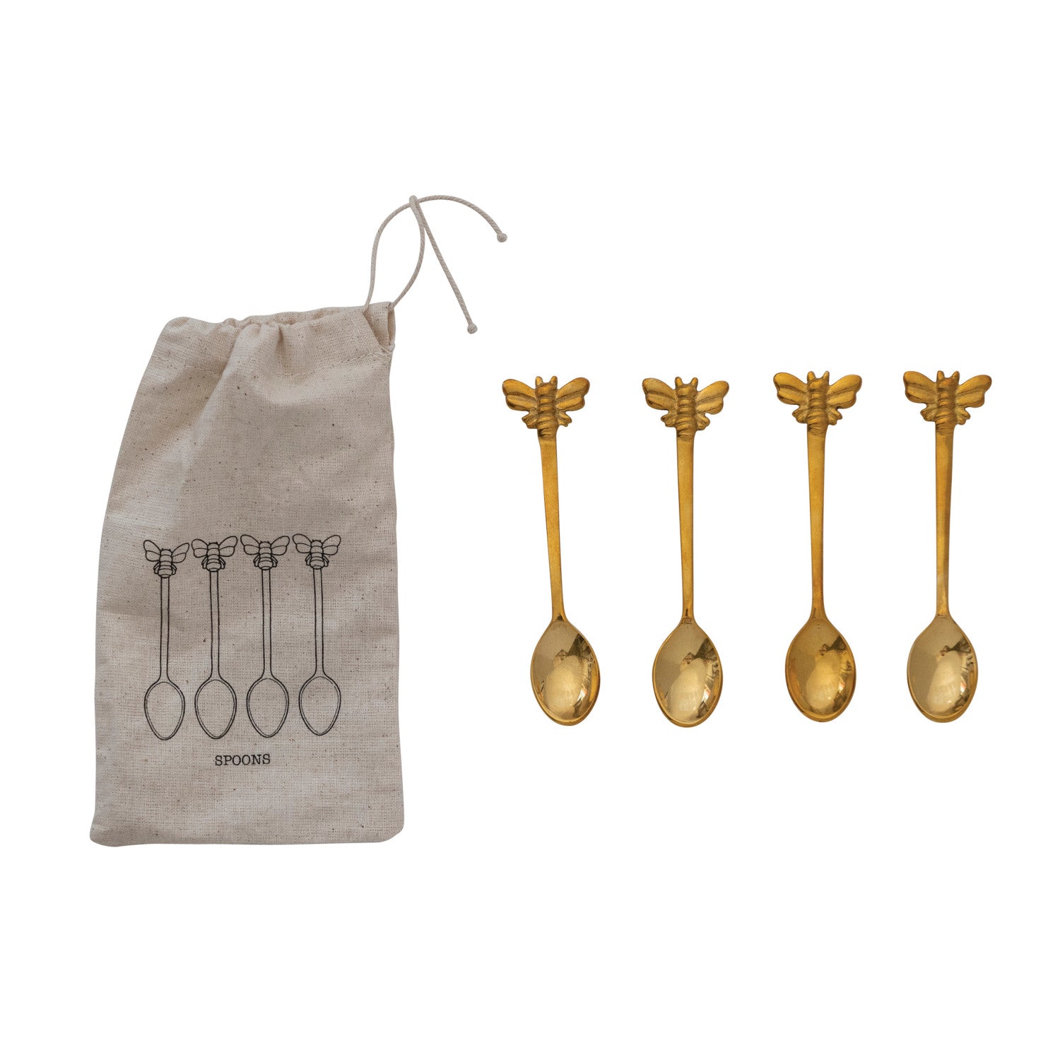 Brass Bee Spoon