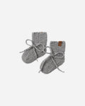 Knit Booties | Heathered Slate