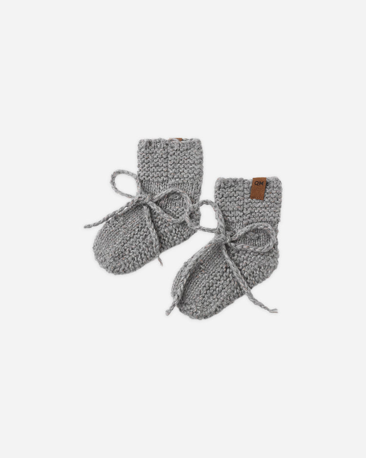 Knit Booties | Heathered Slate