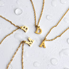 Gold Dainty Initial Necklace