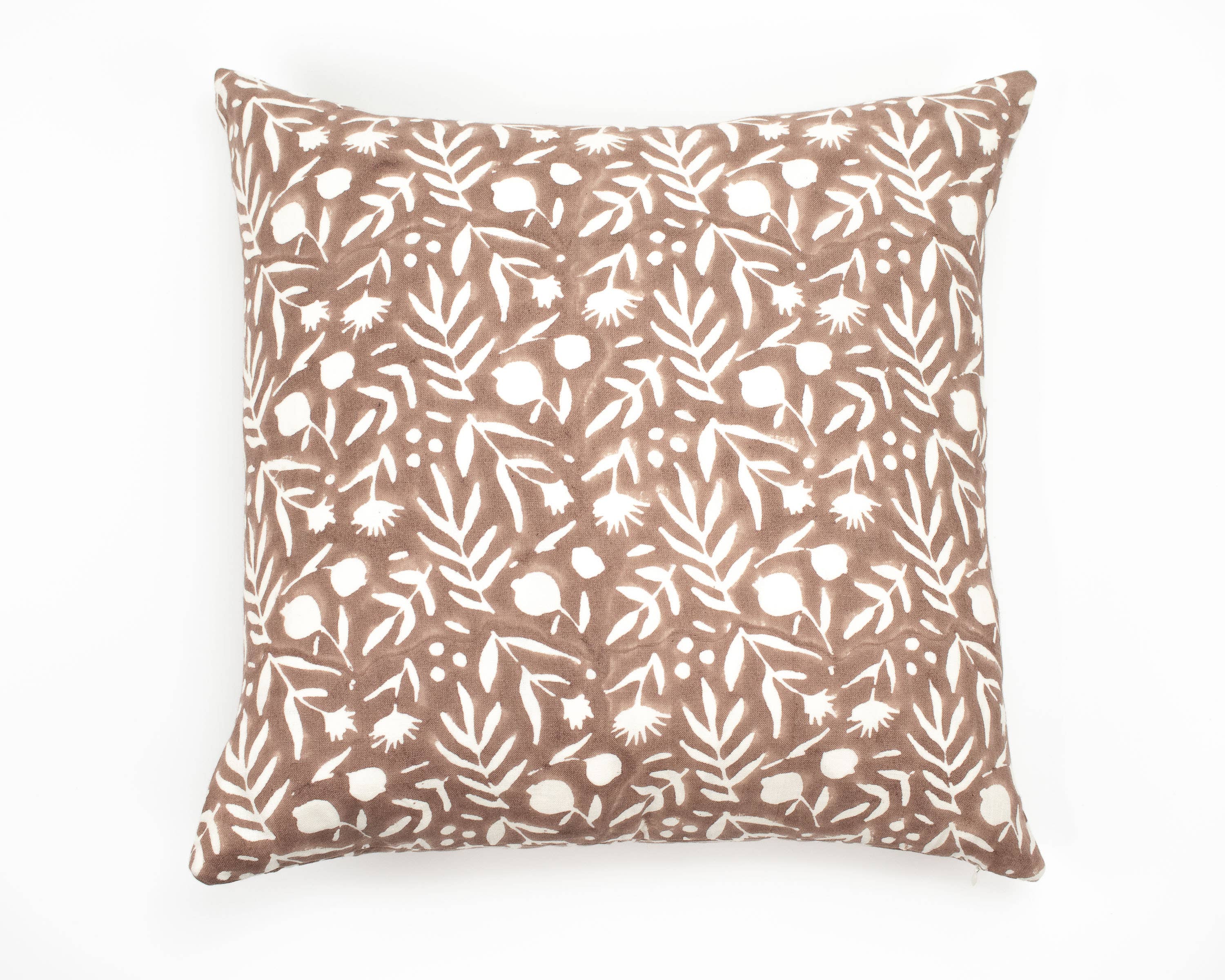 Aja Floral Block Print Macaroon Pillow Cover