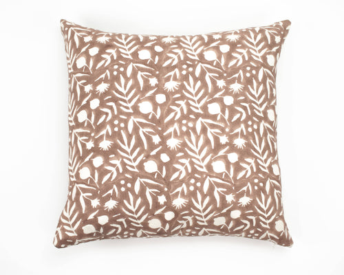 Aja Floral Block Print Macaroon Pillow Cover