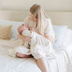 Minky Stretch Luxe Swaddle Blanket / Mushroom Print