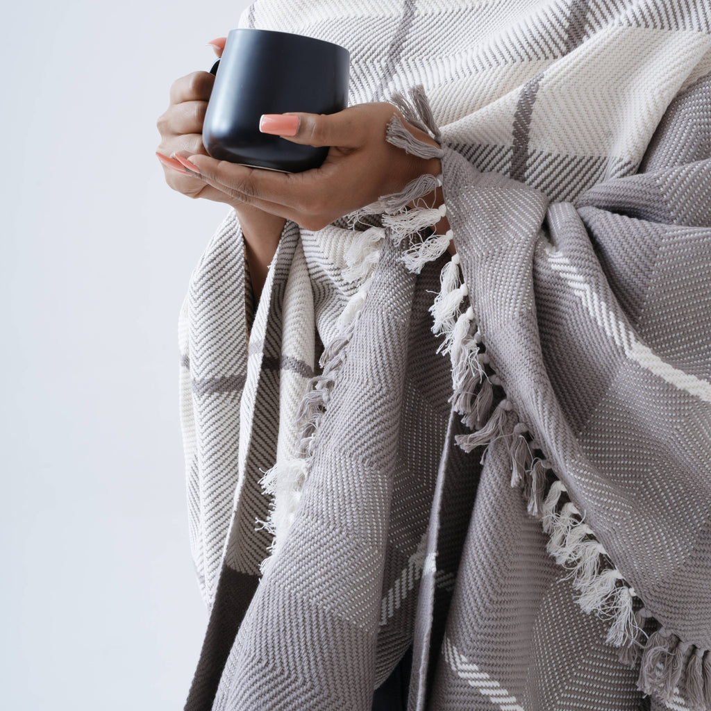 Handwoven Cotton Throw Blanket