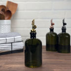 Vintage Green Bottle with Pour Spout