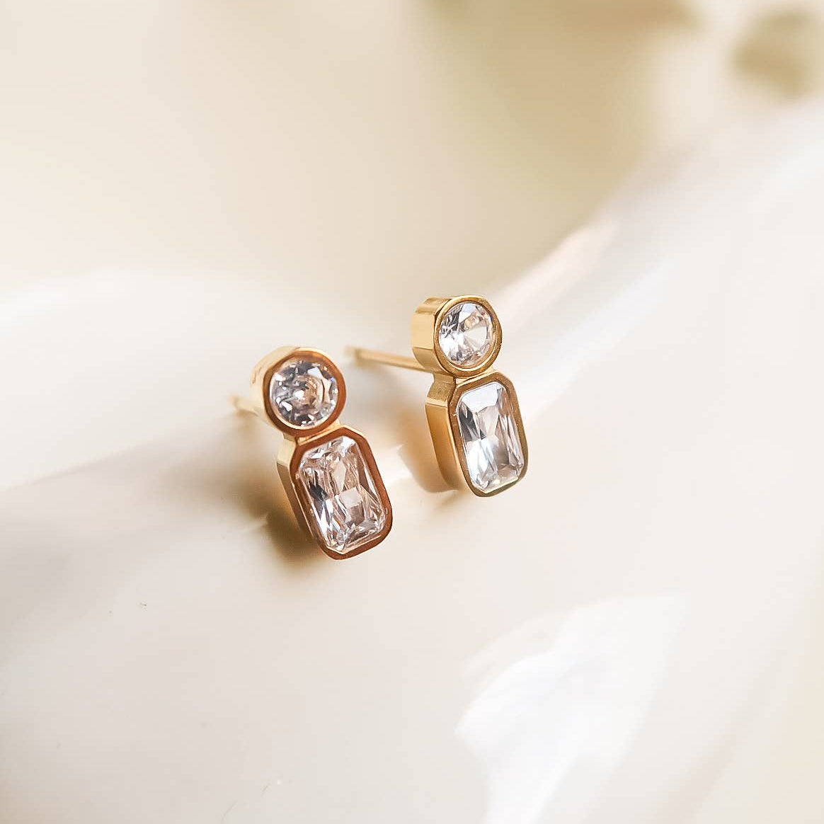 Zaid 18K Gold Non-Tarnish Mini CZ Stud