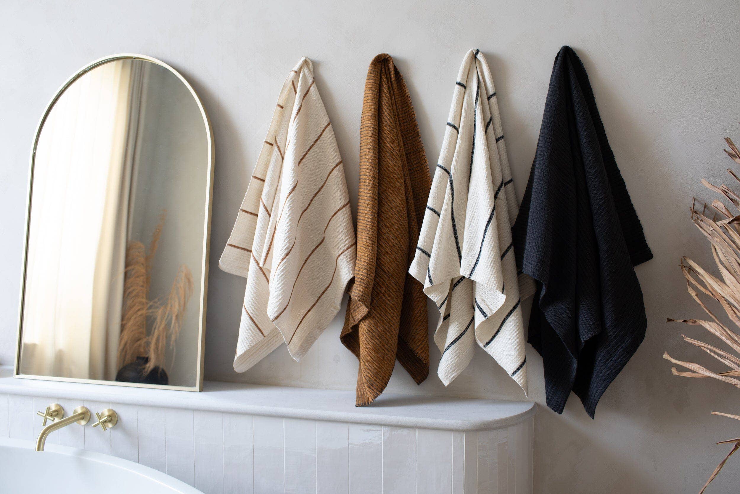 Handwoven Ethiopian Cotton Waffle Bath Towel