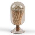 Smoke Glass Match Cloche - With White Matches