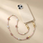 Rose Quartz Charm Phone Chain