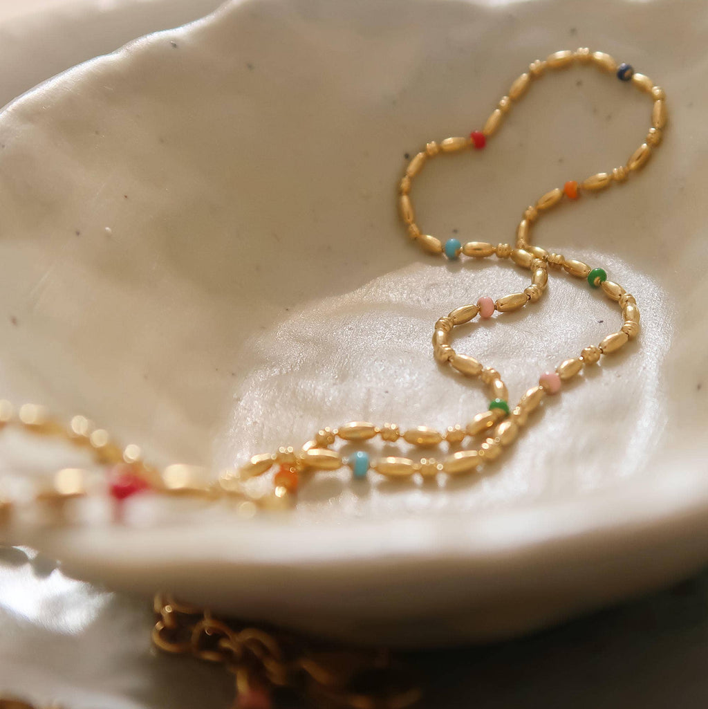 Tave 18K Gold Non-Tarnish Petite Beaded Necklace