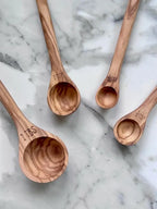 Handcrafted Measuring Spoons Set, Olive Wood