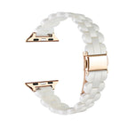 White Link Band for Apple Watch | Gold