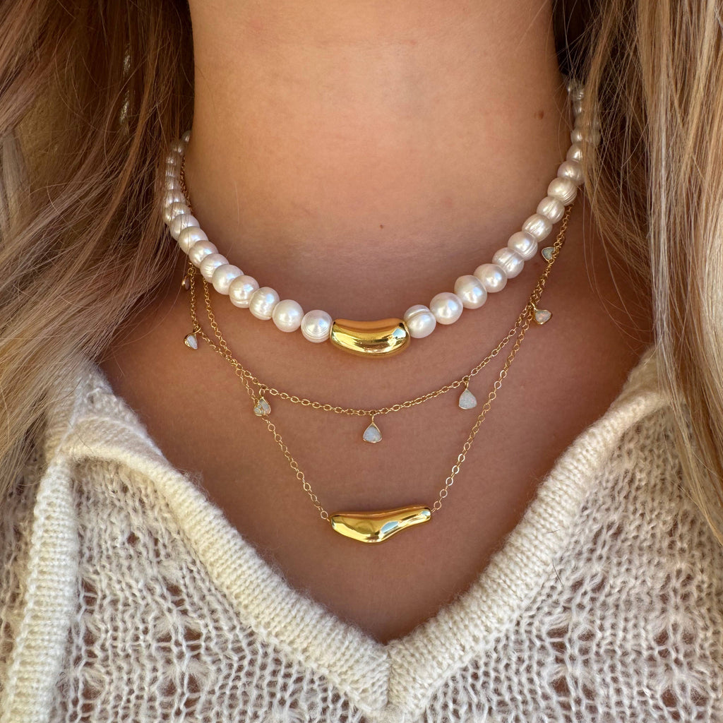 Hazel Gold Drip Necklace