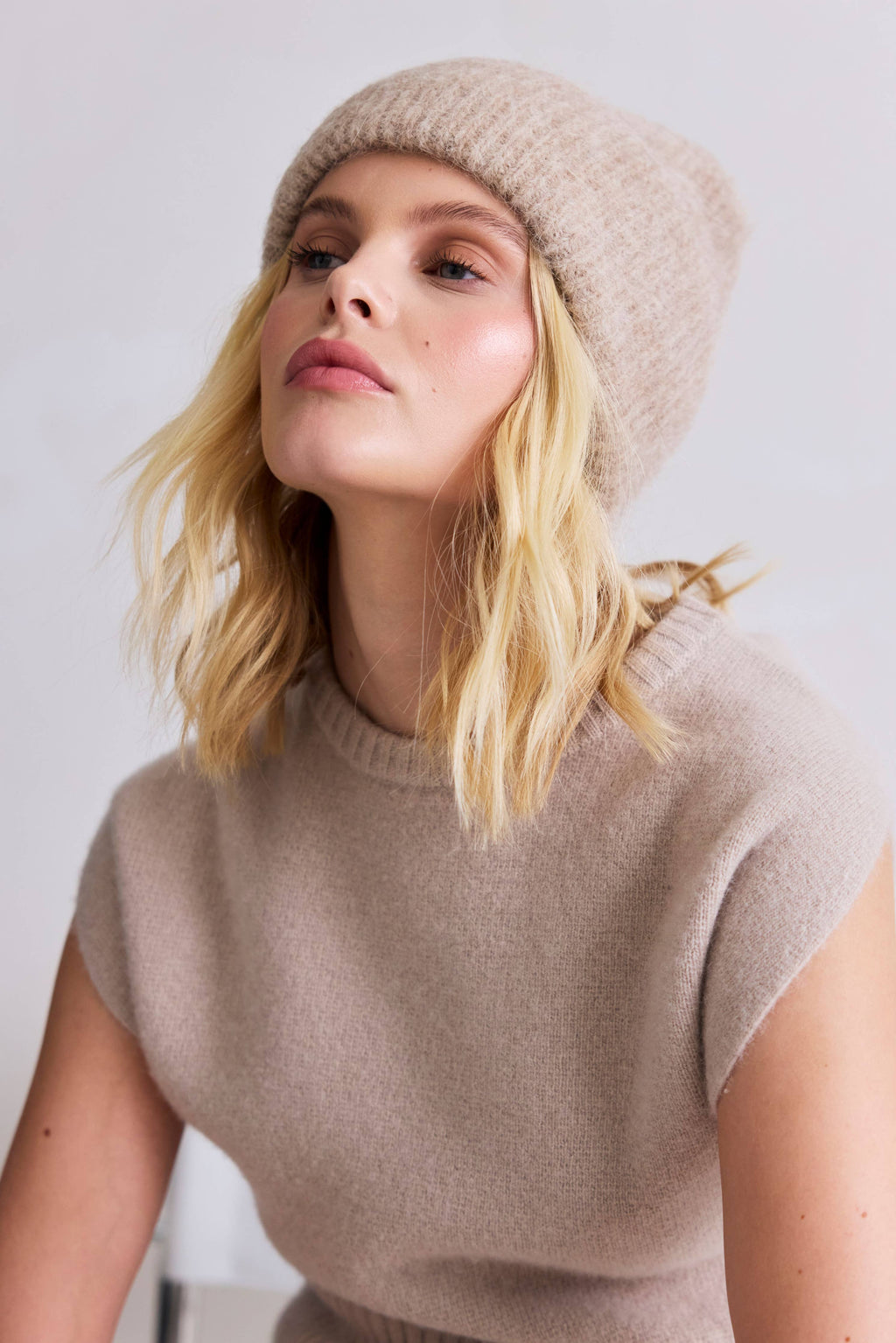 The Alpaca Beanie - Iced Taupe