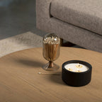 Smoke Glass Match Cloche - With White Matches