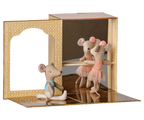 Ballet mice in dance studio, Little sister and brother